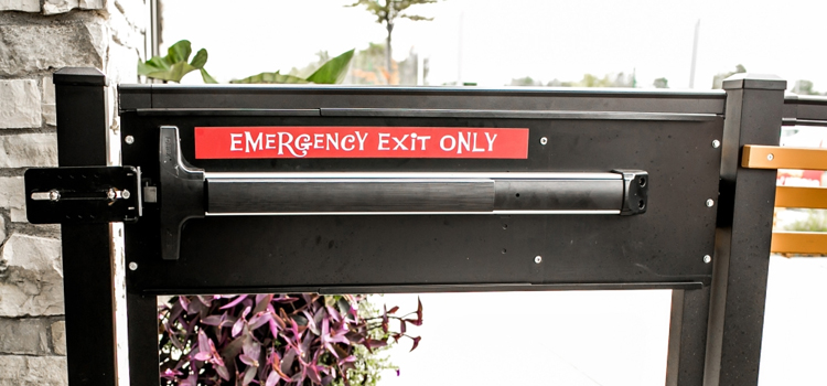 emergency push bar installation in Midway City